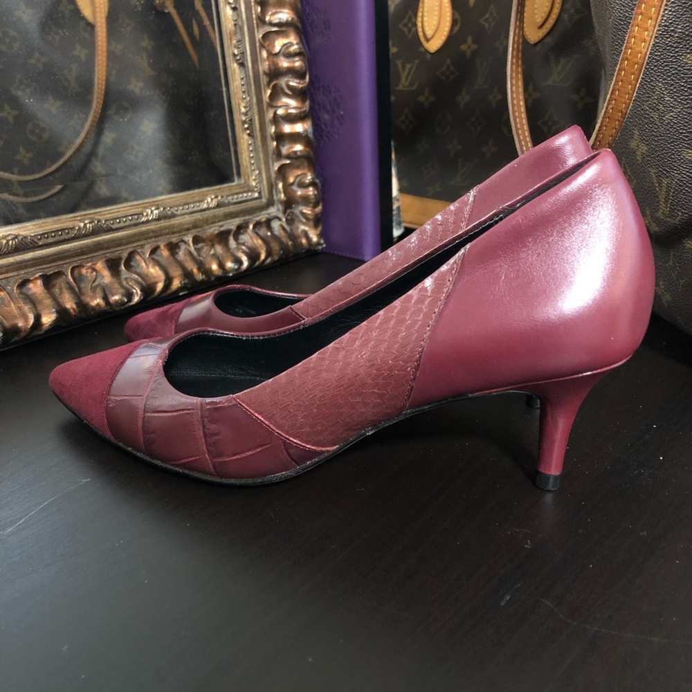 Size6 coach heels kitten suede leather